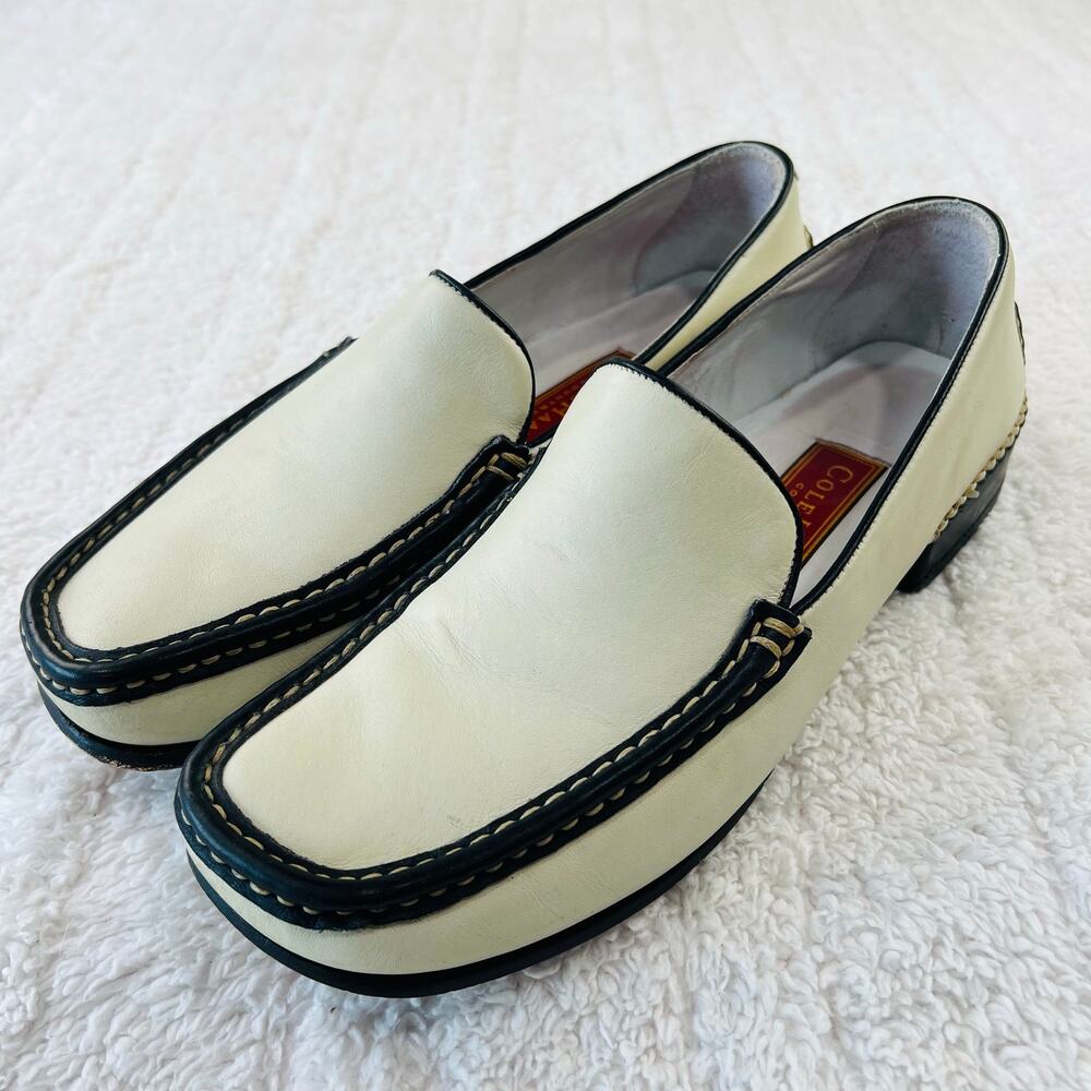 Cole Haan loafers women’s size 8 shoes Cream white black